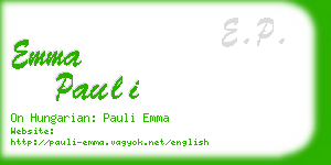 emma pauli business card